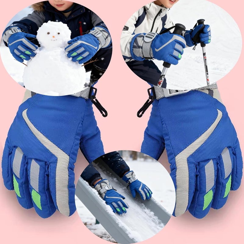 UTOWO Kids Winter Cold Weather Ski Gloves Boy-Girl Warm Windproof Snow Gloves for Snowboarding Sledding Cycling Toddler 3-6T - Image 4